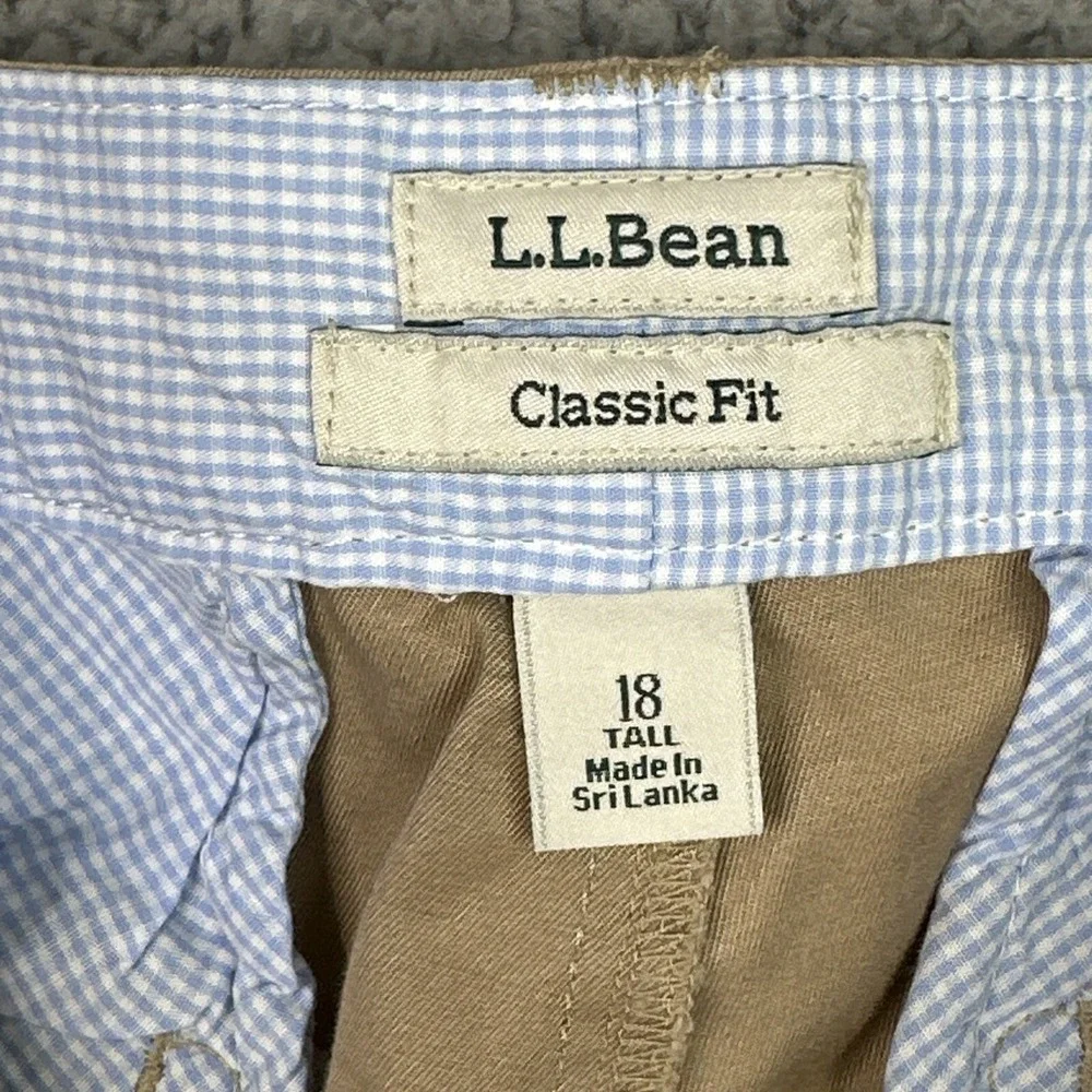 L.L. Bean Cargo Pants‎ Womens 18 Tall Khaki Utility Hiking Outdoor NWT